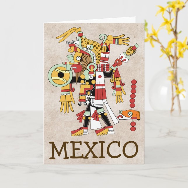 Carte de vœux Mexique (Fleur jaune)