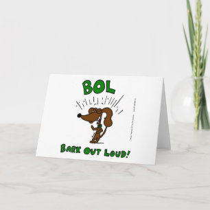 Carte de voeux Midge "BOL Bark Out Loud"