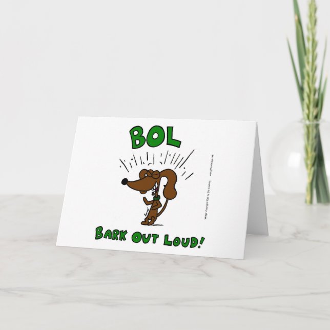 Carte de voeux Midge "BOL Bark Out Loud" (Devant)
