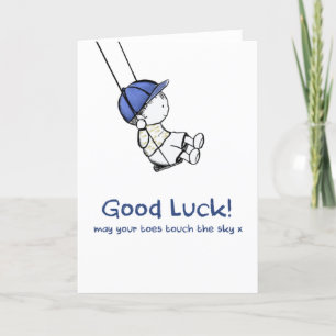 Carte de voeux mignon bonne chance doodle illustra