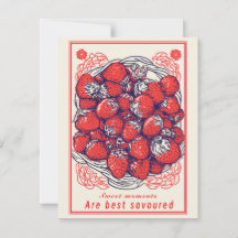 Carte de voeux mignon Moments sucrés fraise