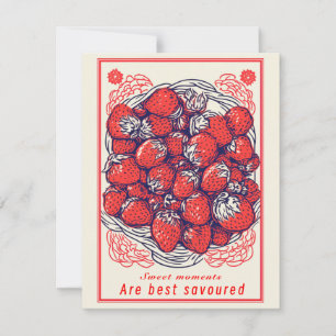 Carte de voeux mignon Moments sucrés fraise