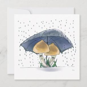 Carte de voeux mignonne aux champignons