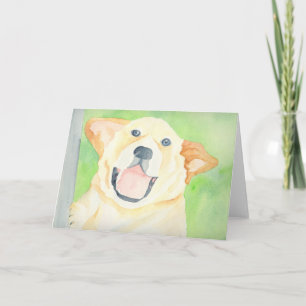 Carte de voeux mignonne de blanc de beagle