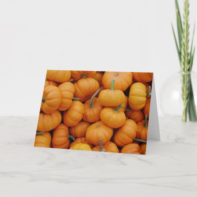 Carte de voeux mignonne de photo de citrouilles (Devant)