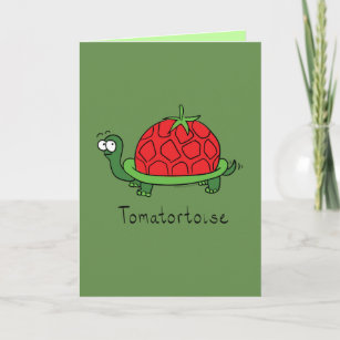 Carte de voeux mignonne de tortue de tomate de