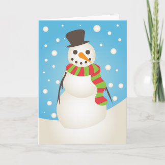 Carte de voeux mignonne de vacances de bonhomme de
