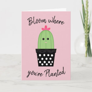 Carte de voeux mignonne personnalisée de cactus