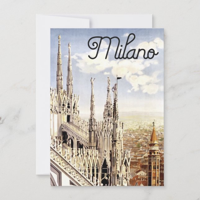 Carte de voeux Milan vintage (Devant)