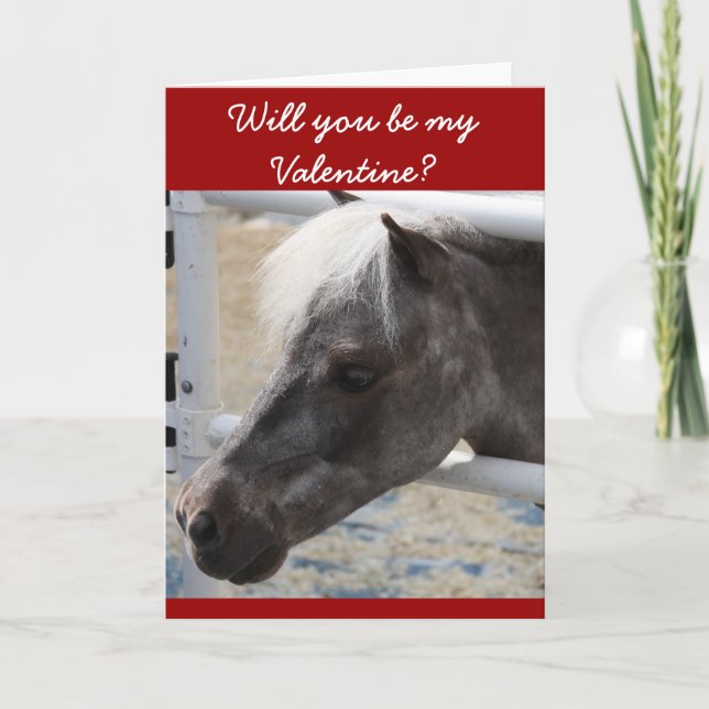 Carte de voeux miniature de cheval (Devant)
