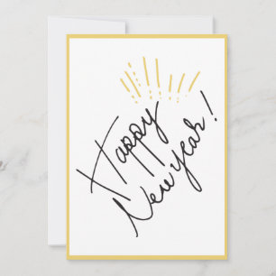 Carte de vœux minimale classique Bonne année