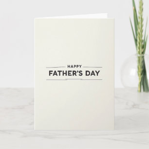 Carte de vœux minimale pour la fête des pères