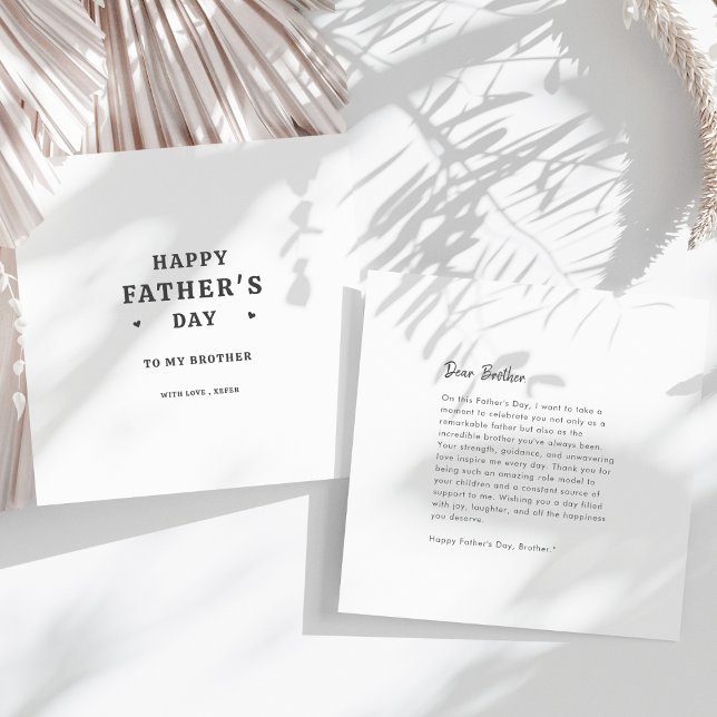 Carte de vœux minimale pour la fête des pères pour (Créateur téléchargé)