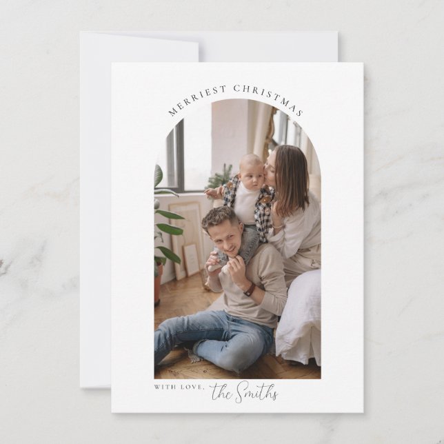 Carte de voeux minimaliste Arch Joyeux Noël (Devant)