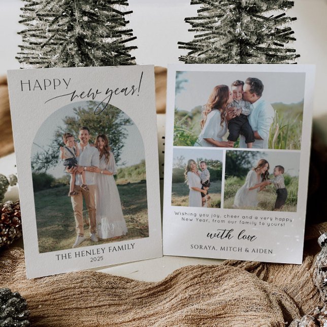 Carte de vœux minimaliste Bonne année (Créateur téléchargé)