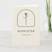 Carte de vœux minimaliste de milieu d'hiver