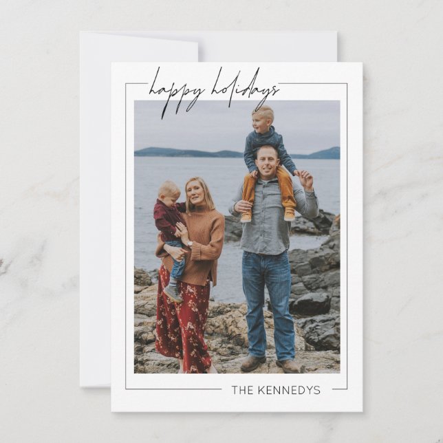 Carte de voeux minimaliste Joyeux Noël (Devant)