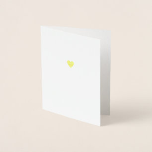 Carte de voeux minimaliste Real Gold Foil Heart Lo