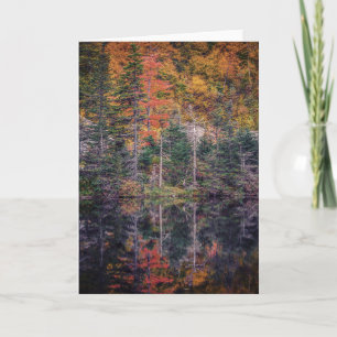 Carte de voeux miroir d'automne