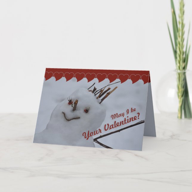 Carte de voeux Miss Snowman CC0382 Valentine (Devant)
