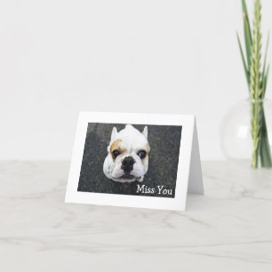 Carte de voeux Miss You Bulldog - Verse