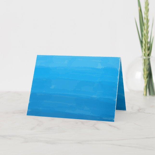 Carte de voeux Modèle Ocean Blue Ombre (Devant)