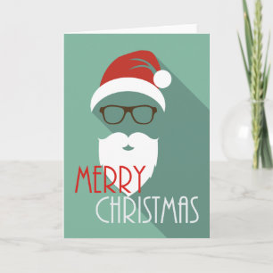 Carte de voeux moderne de Joyeux Noël de Père Noël