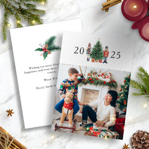 Carte de vœux moderne de Noël avec photo