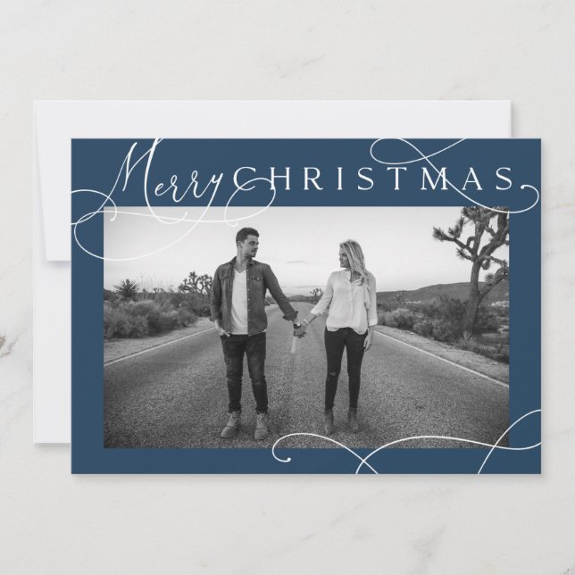 Carte de vœux moderne de Noël Photo (Devant)