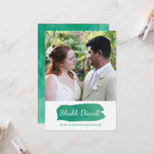 Carte de voeux moderne de photo de Diwali