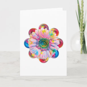 Carte de voeux moderne et abstraite au design flor