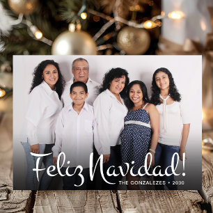 Carte de vœux moderne Feliz Navidad