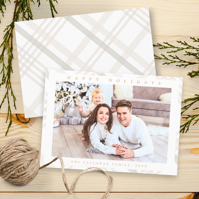 Carte de vœux moderne minimal à carreaux (Créateur téléchargé)