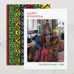 Carte de vœux moderne pour Kwanzaa avec photo