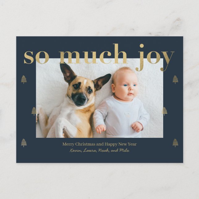 Carte de vœux moderne pour les fêtes avec beaucoup (Devant)