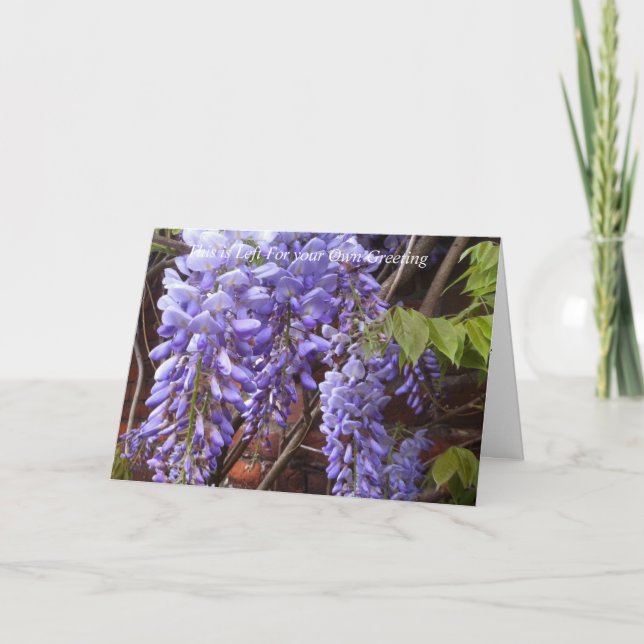 Carte de voeux modifiable de la Wisteria (Devant)