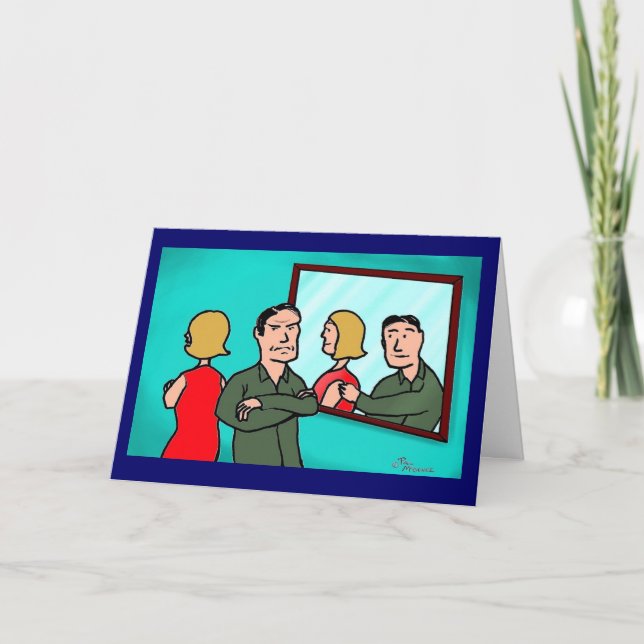 Carte de vœux "Moment de réflexion" de Green Weeni (Devant)