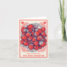 Carte de vœux Moments doux avec jolie fraise