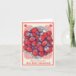 Carte de vœux Moments doux avec jolie fraise