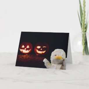 Carte de vœux Momie d'Halloween.