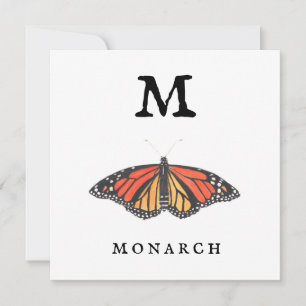 Carte de voeux Monarch Flat "M"
