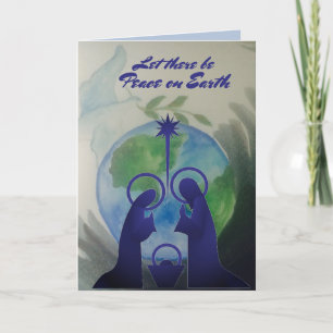 Carte de voeux mondiale de paix pliée