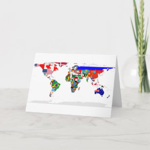 Carte de voeux mondiale marquée