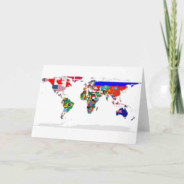 Carte de voeux mondiale marquée (Devant)