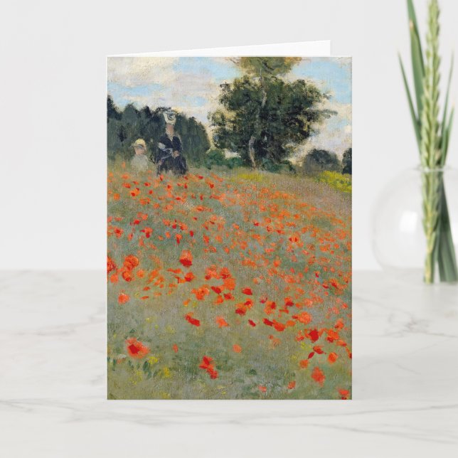 Carte de voeux Monet Poppies (Devant)