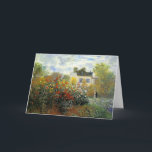 Carte de voeux Monet Rose Garden<br><div class="desc">Carte de voeux Monet Rose Garden. Huile sur toile de 1883. Claude Monet, impressionniste français, a créé quelques-uns des plus beaux paysages de jardin près de chez lui à Giverny. C'est l'une de ses oeuvres antérieures représentant un jardin rose le matin près d'Argenteuil. L'oeuvre présente des roses jaunes, rouges et...</div>
