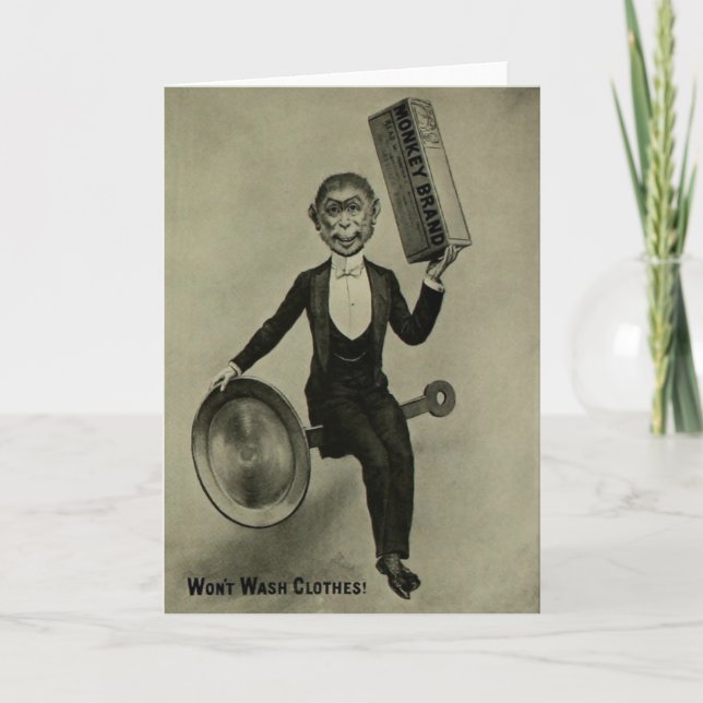 Carte de voeux "Monkey Brand Soap Advertising" (Devant)