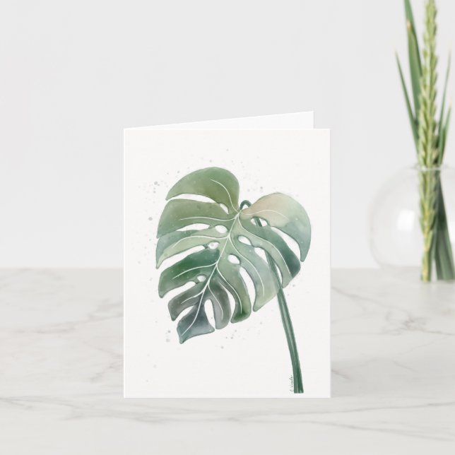 Carte de voeux Monstera Blank (Devant)