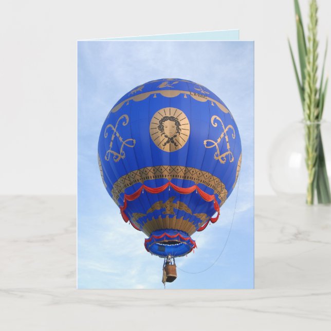 carte de voeux montgolfière (Devant)