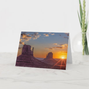 Carte de voeux Monument Valley Mittens Sunrise